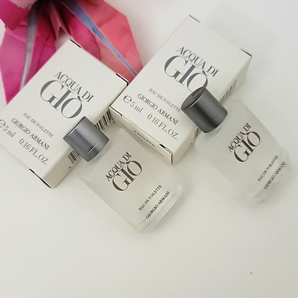 2 - ACQUA DI GIO EDT 0.16 Oz Each MINI DABBER GIORGIO ARMANI FOR MEN